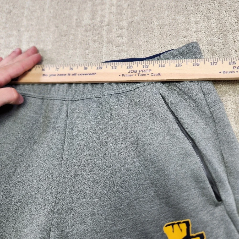 WVU‎ Mountaineers Pants Women Large Nike Joggers Dri Fit Gray NCAA West Virginia